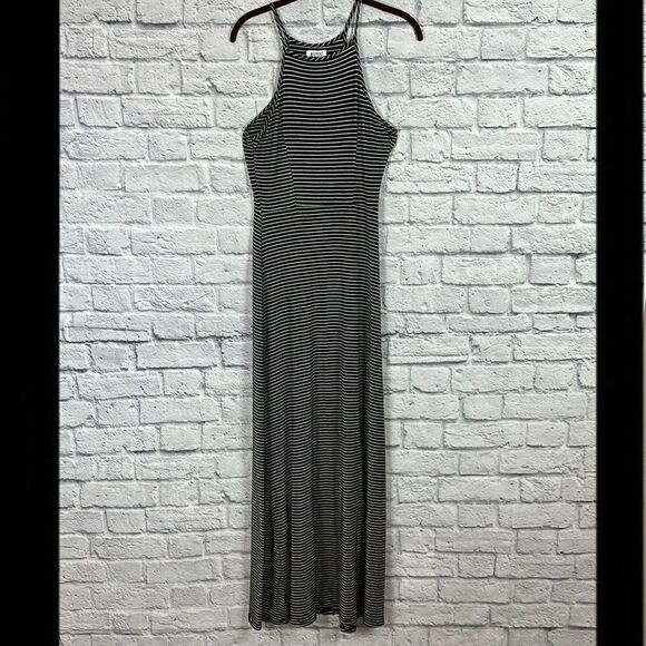 Exist Black and White Striped Maxi Dress Size Small - Picture 1 of 5
